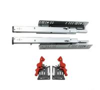 NbgrvB Corredores de cajón de cierre suave de 500 mm, 35 kg, deslizadores de acero de extensión completa con ajuste 3D para armarios de cocina, herrajes ocultos de rodamiento de bolas, plateado (250