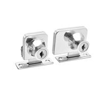 NbgrvB Cristal de aleación de zinc para vitrinas y armarios de cerradura de | Sistema de bloqueo con llave, puertas de vidrio oscilantes individuales o dobles de 5 a 8 mm de grosor