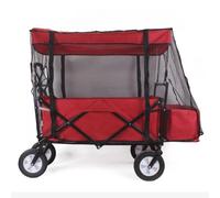 NbgrvB Cubierta de red de malla plegable para cochecito, parasol con puertas con cremallera, para pantalla de poliéster negro, accesorios para carrito de playa y jardín