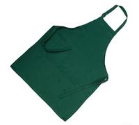 NbgrvB Delantal de cocina de chef repelente al agua, 73 x 60 cm, 81 x 61 cm, para cocina, restaurante, PVC, con bolsillos, color rojo, negro, amarillo, café y verde (verde)