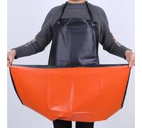 NbgrvB Delantal industrial para trabajo de cocina, impermeable y resistente al aceite, protección de poliuretano, 105 x 75 cm, diseño sin mangas, procesamiento de alimentos y uso en mataderos