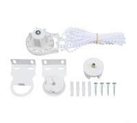 NbgrvB DIY Bead Kit 38mm Persianas Enrollables: Piezas de Reparación de Plástico con Soporte y Embrague, 300cm Blanco Oficina en Casa