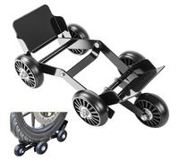 NbgrvB Eléctrico plegable para bicicleta para mover neumáticos, scooter de carga de 1500 libras para motocicleta para plano para carrito de empuje de neumáticos con ruedas de polipropileno de 10 cm