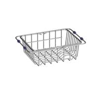 NbgrvB Escurreplatos ajustable para fregadero de acero inoxidable, para organizar el escurridor de cocina, sobre fregadero o mostrador, extensión de 30 a 57 cm, 30 x 20 x 10 cm