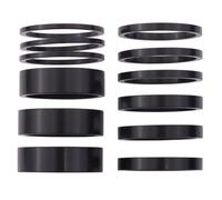 NbgrvB Espaciador de auriculares de bicicleta de aleación de aluminio de 5/10/2/3 mm, arandela de vástago para horquilla de 28,6 mm, 12 unidades