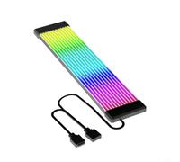 NbgrvB Flexible ARGB PSU Cable 5V 3 Pin Silicone Neon Light Strip para placa base CPU PC Caso Blanco (negro)