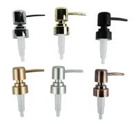 NbgrvB Gold - Bomba de loción ABS de cabeza redonda, rosca 28400, a prueba | Junta de sellado, champú desmaquillante dispensador suave, carcasa de metal para bomba de plástico, 9 cm de longitud
