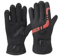 NbgrvB Guantes de invierno MTB resistentes al agua de fibra de poliéster | Aislamiento térmico grueso, bloquea el aire frío, diseño de puños extendidos, evita la entrada de viento para bicicletas