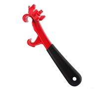 NbgrvB Herramienta de abrelatas de pintura para cubos y tapas, llave multifuncional de aleación de aluminio con función de palanca, rojo-negro (rojo negro)