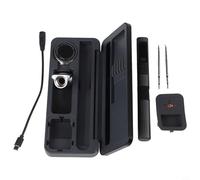 NbgrvB HS-02 Kit de soldador profesional con recuperación de calor, salida máxima de 100 W, fuente de alimentación adaptativa, caja de almacenamiento integrada y cuerpo de silicona (HS-02B alto)