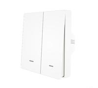 NbgrvB Interruptor de escena inteligente 3.0 Botón de pared inalámbrico alimentado por batería para aplicación Smart Life, automatización del hogar, lectura y películas, blanco (2 bandas)