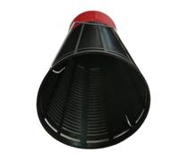 NbgrvB Jaula de cebo con forma de bádminton para pesca, juego de 50 piezas con flotador rojo, trampa de malla de polipropileno de 9-12 cm para carpas, anguilas, cangrejos, camarones, negro, grande