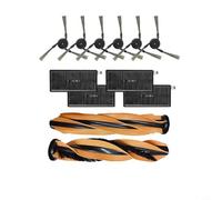 NbgrvB Juego completo para aspiradora Mova Z60 Ultra Pro Roller Robot 2 cepillos principales de goma de nailon en forma de V, 6 cepillos laterales de limpieza de bordes y 4 filtros HEPA de alta