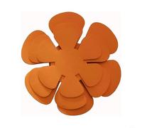 NbgrvB Juego de 12 protectores de fieltro reutilizables para sartén triple lavable (8/10/12 pulgadas), protectores antideslizantes y apilables (naranja)