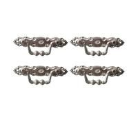 NbgrvB Juego de 4 manijas antiguas para muebles para cajones y pomos de puerta, tiradores de aleación de zinc de bronce retro con tornillos, 105 x 36 mm, color plateado