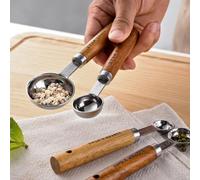 NbgrvB Juego de 4 tazas y cucharas medidoras de acero inoxidable con cucharas de café coloridas para el hogar, la cocina y el horneado