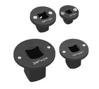 NbgrvB Juego de adaptadores de enchufe de perfil bajo, acero tratado térmicamente, 14-38, 38-12, 12-34, 34-1 pulgadas, para compacto
