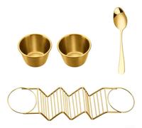 NbgrvB Juego de soportes de metal para tacos con cuencos de inmersión, soporte de acero inoxidable resistente para burritos, rollos de primavera, cocina, 28 x 6 cm (B)