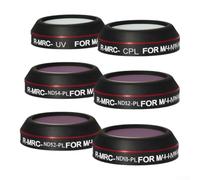 NbgrvB Kit de filtro de cámara de acción UV CPL ND8 16 32 64 caja negra de | Cristal óptico de alta transmisión, resistente a los arañazos, carcasa negra duradera, compatible con SJCAM C300 C400