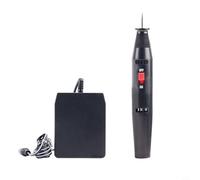 NbgrvB Kit de herramientas rotativas eléctricas para tallado de metal, madera, plástico, grabador portátil de 18000 RPM con cepillo de pulido, negro y gris (negro)