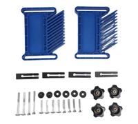 NbgrvB Kit de mesa de fresado de 28 piezas, tablero de plumas azules, ABS | Blue Feather Board Router Table - Kit de seguridad para carpintería de 28 piezas, juego de plantillas de plástico ABS para