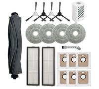 NbgrvB Kit de piezas de repuesto para robot aspirador Dreame L10/L10s/L10s Pro Ultra y X10+/X20+ Plus, incluye cepillo principal, cepillos laterales, filtros, almohadillas de fregona y polvo Ba