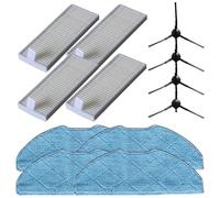 NbgrvB Kit de repuesto de cepillo lateral, filtro y paño de fregona para aspiradoras robot Eureka Lvac Voice Nuo y LG R580HK R580WK R585HK Series