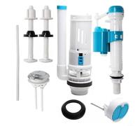 NbgrvB Kit de repuesto para cisterna de inodoro de doble descarga ajustable con entrada extensible de 33 cm y válvula de drenaje de 24 cm