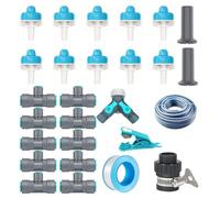 NbgrvB Kit de riego por goteo ajustable con sistema de conexión rápida para jardín, invernadero, patio, boquillas de nebulización, PE/PVC 002