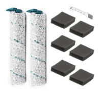 NbgrvB Kit de rodillo y filtro de microfibra para Leifheit Regulus Aqua PowerVac 2 rollos de cepillo 6 esponjas herramienta de limpieza para LH11914 LH11922 LH11923