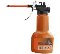 NbgrvB Lata de aceite manual con boquilla de cobre larga Lubricador de acero de alto carbono para mantenimiento de precisión 350ML/500ML Capacidad Naranja (ROC-2500)
