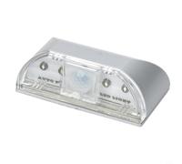 NbgrvB Luz LED con sensor de movimiento con detección infrarroja PIR para iluminación de cerradura de puerta, funciona con pilas inalámbricas, 4 bombillas, material ABS