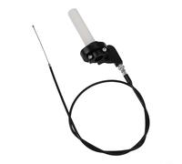 NbgrvB Mango del acelerador visible con cable de tracción para motocicleta todoterreno de 50-250 CC, ATV Dirt Bike, conjunto de control de barra de 22 mm, rojo y negro (negro)