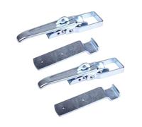 NbgrvB Manija de pestillo de puerta de remolque resistente, 2 unidades, acero galvanizado para elevador de RV para pestillos de puerta con diseño exclusivo de resorte, para autocaravanas y remolques