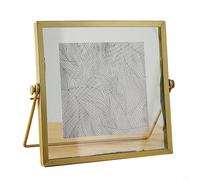 NbgrvB Marco de fotos de metal con pantalla flotante de acrílico transparente de doble cara, fotos doradas o negras a prueba de óxido, obras de arte y flores prensadas, 15 x 15 cm, 20 x 15 cm, 22,5 x