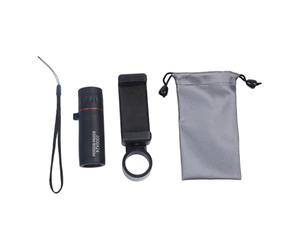 NbgrvB Mini monocular portátil de 2000 x 24 pulgadas para smartphone HD BAK-4, telescopio prisma con soporte para observación de aves al aire libre, caza, conciertos, color negro