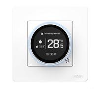 NbgrvB MOES Smart Knob Termostato Star Ring Series para Tuya para controlador de temperatura Zigbee con brillo ajustable, soporte de calefacción de agua/eléctrico/caldera, blanco (GA-blanco)