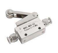 NbgrvB MOV-02 - Válvula neumática mecánica de 2 vías y 2 posiciones, 18 | Válvula de encendido y apagado de aire de aluminio con accesorios de 6 mm, presión de 0-085 MPa para rango