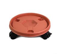 NbgrvB Mover plantas de 260 mm con ruedas, para enrollar resina resistente para macetas grandes, para bandeja giratoria de 360° para plantas interiores y exteriores, soporta hasta 50 libras (rojo