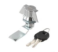 NbgrvB MS748-3 Cerradura de leva para caja de distribución, gabinete de interruptores y recinto de red, cerradura de cilindro de mortaja de aleación de zinc con 2, negro (plata)