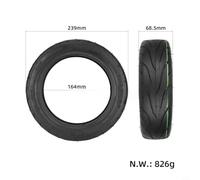 NbgrvB Neumático de goma sin cámara 10x2.5-6.5 con válvula para scooter eléctrico L9 autosellante resistente a pinchazos para L9 para montar estable al aire libre (2)