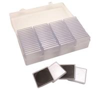 NbgrvB Organizador de almacenamiento de monedas de 60 piezas con forro de espuma, transparente para caja de plástico 2025303540 mm, cápsulas y espaciadores de monedas