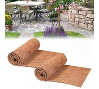 NbgrvB Paquete de 2 alfombrillas de coco natural, acolchado aislante transpirable para plantas para clima frío, cubierta de suelo para jardín y patio, ropa de cama segura para tortugas, reptiles y