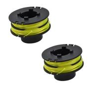 NbgrvB Paquete de 2 bobinas de línea de recortadora de 1,2 mm para Ryobi RAC118 RLT3525S, piezas de repuesto para cortacésped, color negro y amarillo, 2 unidades