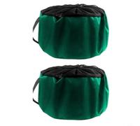 NbgrvB Paquete de 2 bolsas de almacenamiento de manguera grandes, soporte resistente al agua de 46 cm de diámetro con ventilación de malla para mangueras de jardín de 30 metros, para caravana y equipo