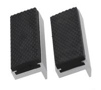 NbgrvB Paquete de 2 cubiertas magnéticas de aleación de aluminio y para almohadillas suaves con patrón antideslizante, mordazas de banco de 3 a 8 pulgadas, color negro plateado (75 mm)
