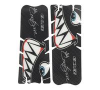 NbgrvB Paquete de 2 protectores de manivela para bicicleta de montaña, cubiertas negras y transparentes, 14 x 5,5 cm, calcomanías de plástico de cobre puro anticolisión, adhesivo para manivela