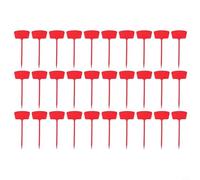 NbgrvB Paquete de 30 etiquetas grandes para plantas de jardín de 36 cm, letrero de identificación de jardinería, decoración de bricolaje, guía de boda, blanco, amarillo y azul para rojo (rojo)