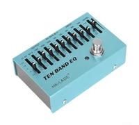 NbgrvB Pedal Ecualizador Aluminio 10 Bandas para compacto Ligero Pedal | Ecualización precisa, 10 bandas para frecuencia, bypass verdadero, señal limpia, ideal grabación