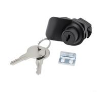 NbgrvB Pestillo de botón 93-303 con cerradura de llave, guantera de barco, plástico negro para accesorios marinos, se adapta a paneles de hasta 0.5 pulgadas, 1 paquete